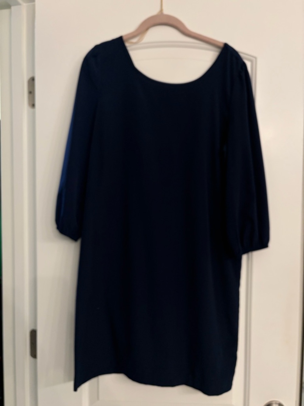Pink Owl Navy Long-Sleeve Shift Dress